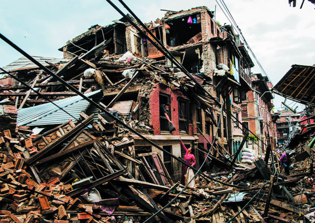 Khung cảnh tan hoang tại Nepal sau trận động đất